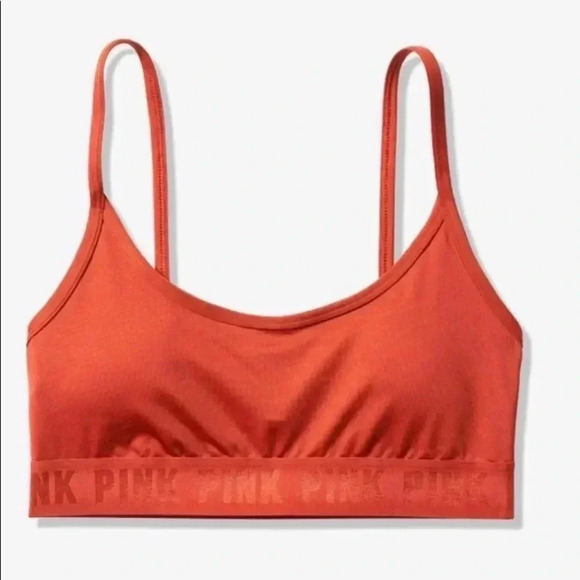 🆕Victoria’s Secret Pink Leggings & Sport Bra Set Rust XS 🆕 - Picture 6 of 8